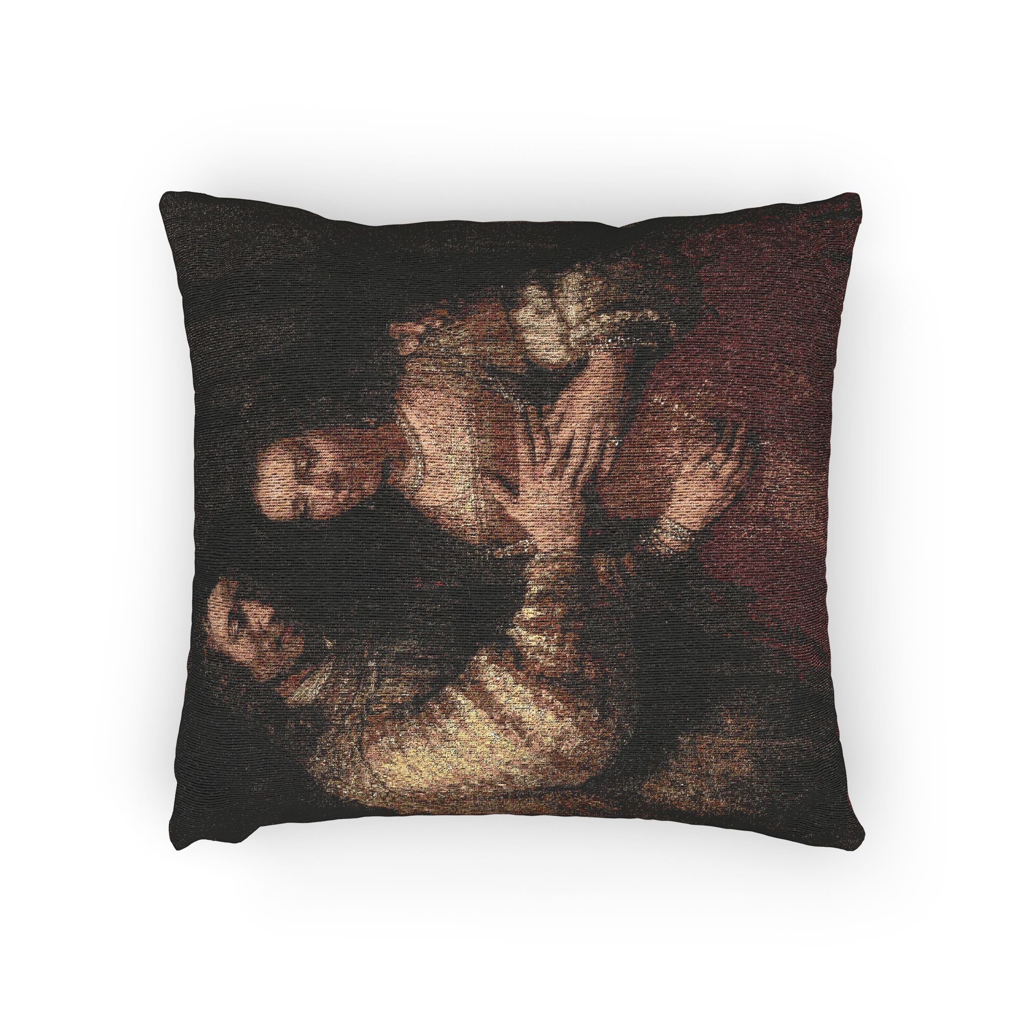 Rembrandt Harmensz. van Rijn - Portret van een paar als oudtestamentische figuren, genaamd 'Het Joodse bruidje' - Google | Woven Pillow