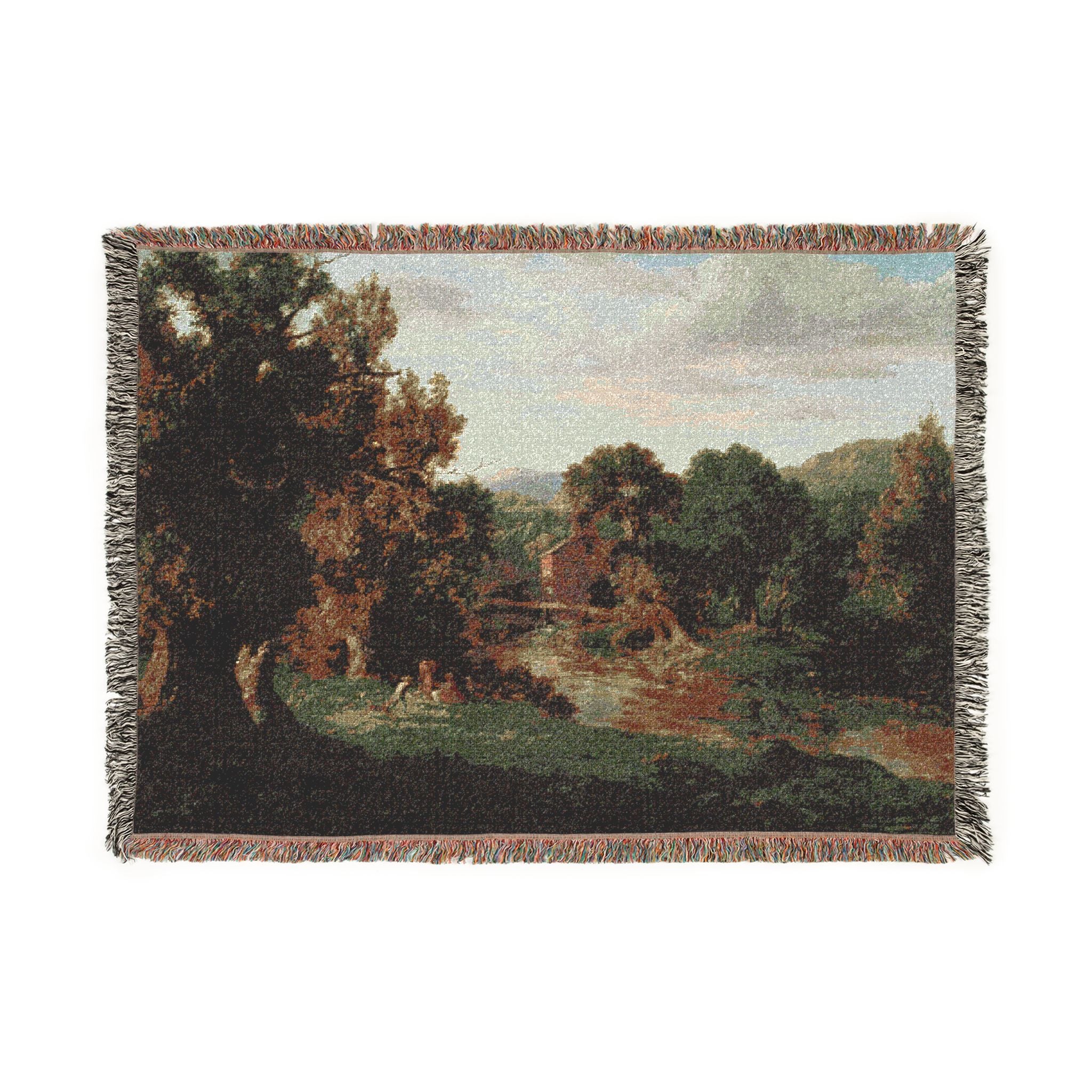 George Inness - The Old Mill | Woven Tapestry Blanket