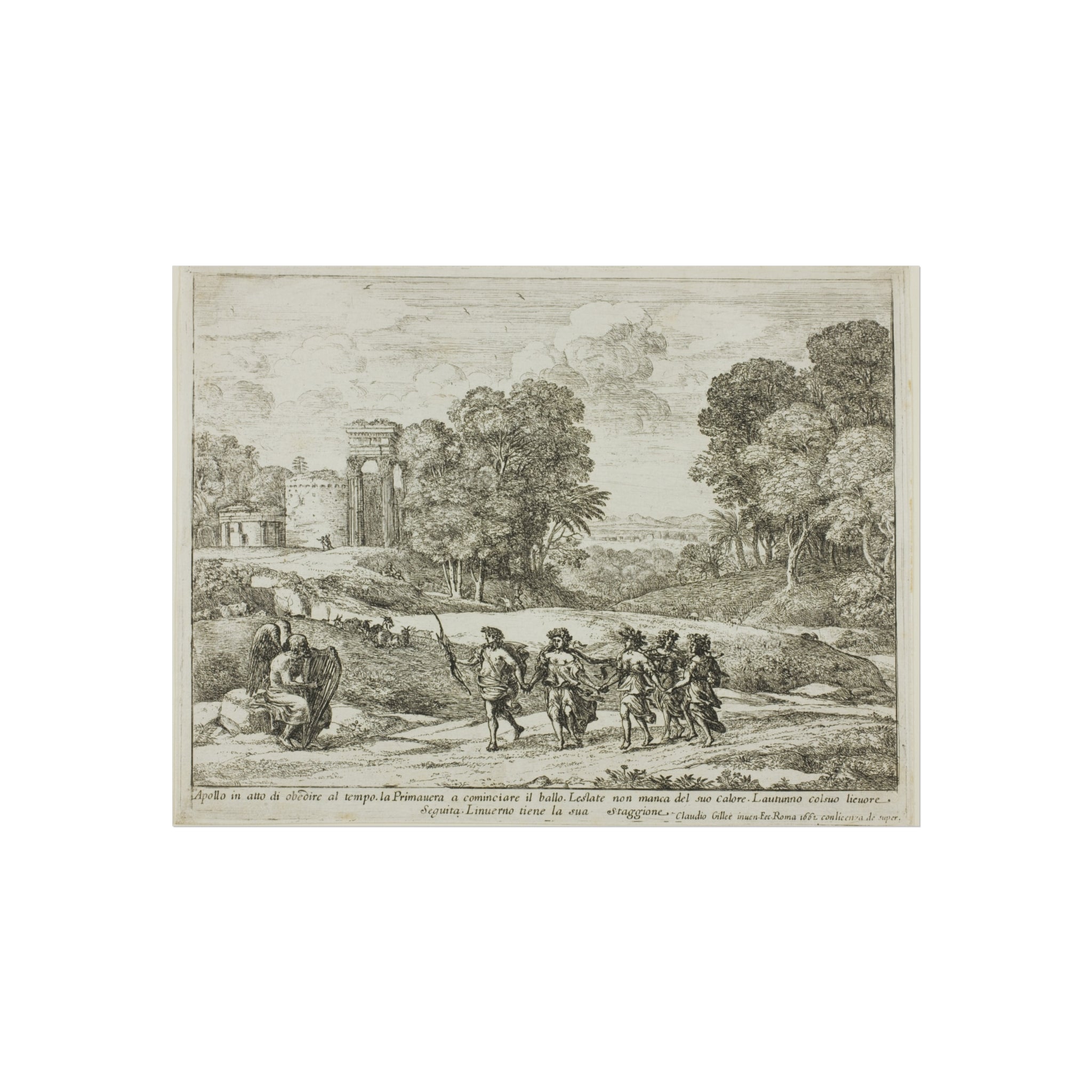 Claude Lorrain - Time, Apollo and the Seasons | Fine Art Poster