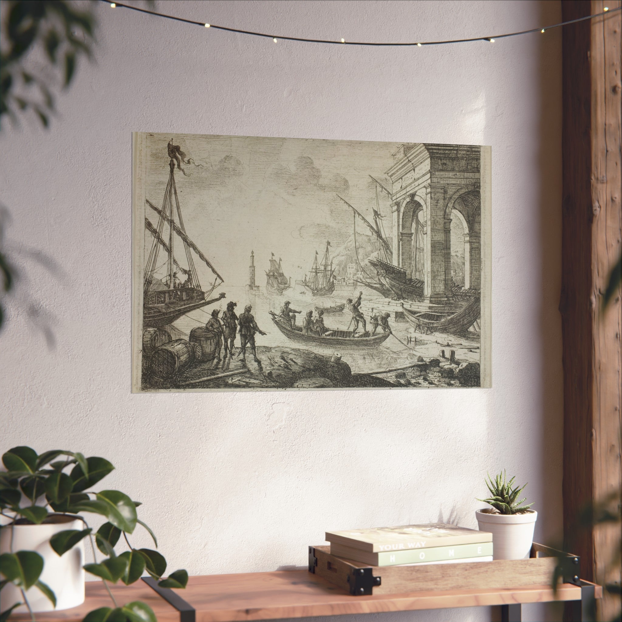 Claude Lorrain - Harbor Scene with a Lighthouse | Fine Art Poster