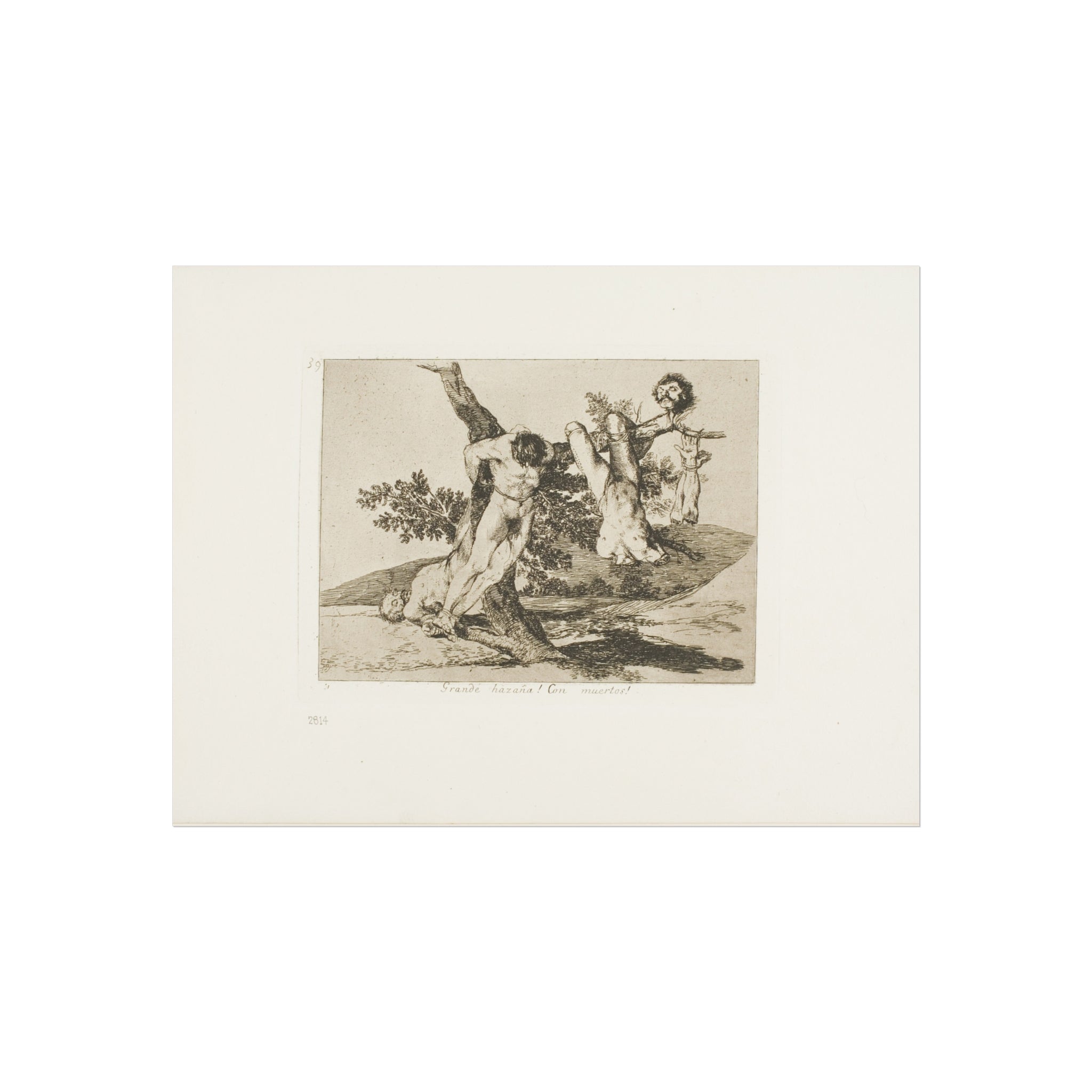 Francisco José de Goya y Lucientes - A Heroic Feat! With Dead Men!, plate 39 from The Disasters of War | Fine Art Poster