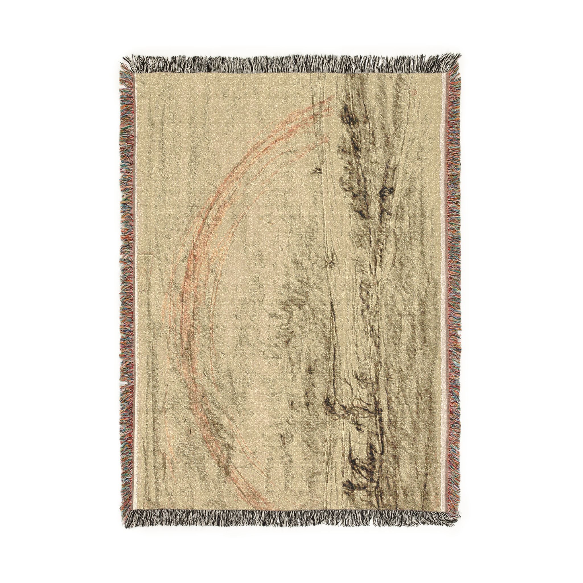Charles François Daubigny - Landscape with a Rainbow | Woven Tapestry Blanket