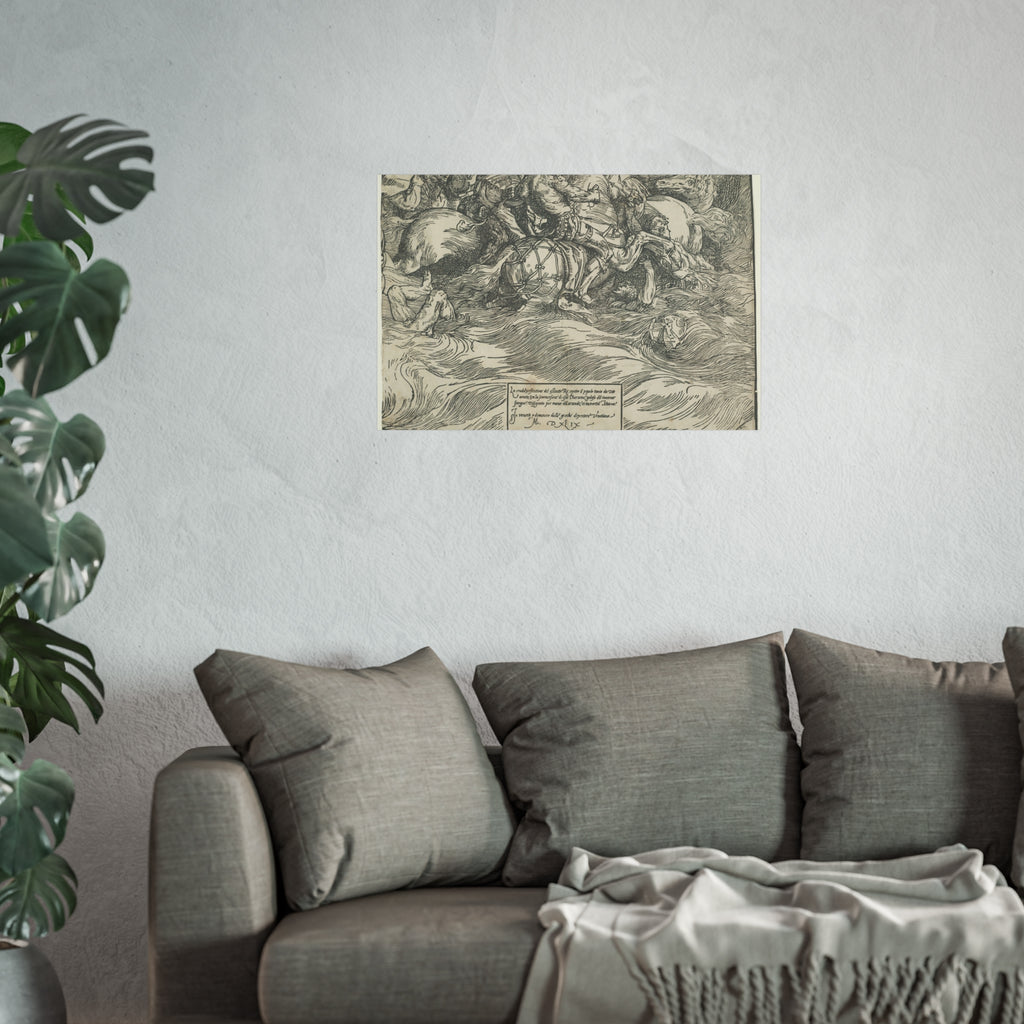 Titian - The Submersion of Pharaoh's Army in the Red Sea | Fine Art Poster