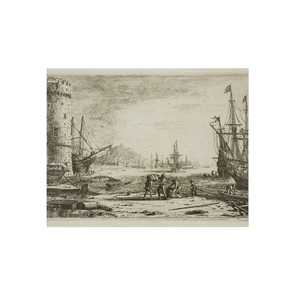 Claude Lorrain - Harbor with a Large Tower | Fine Art Poster