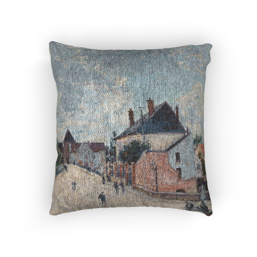 Alfred Sisley - Street in Moret | Woven Pillow