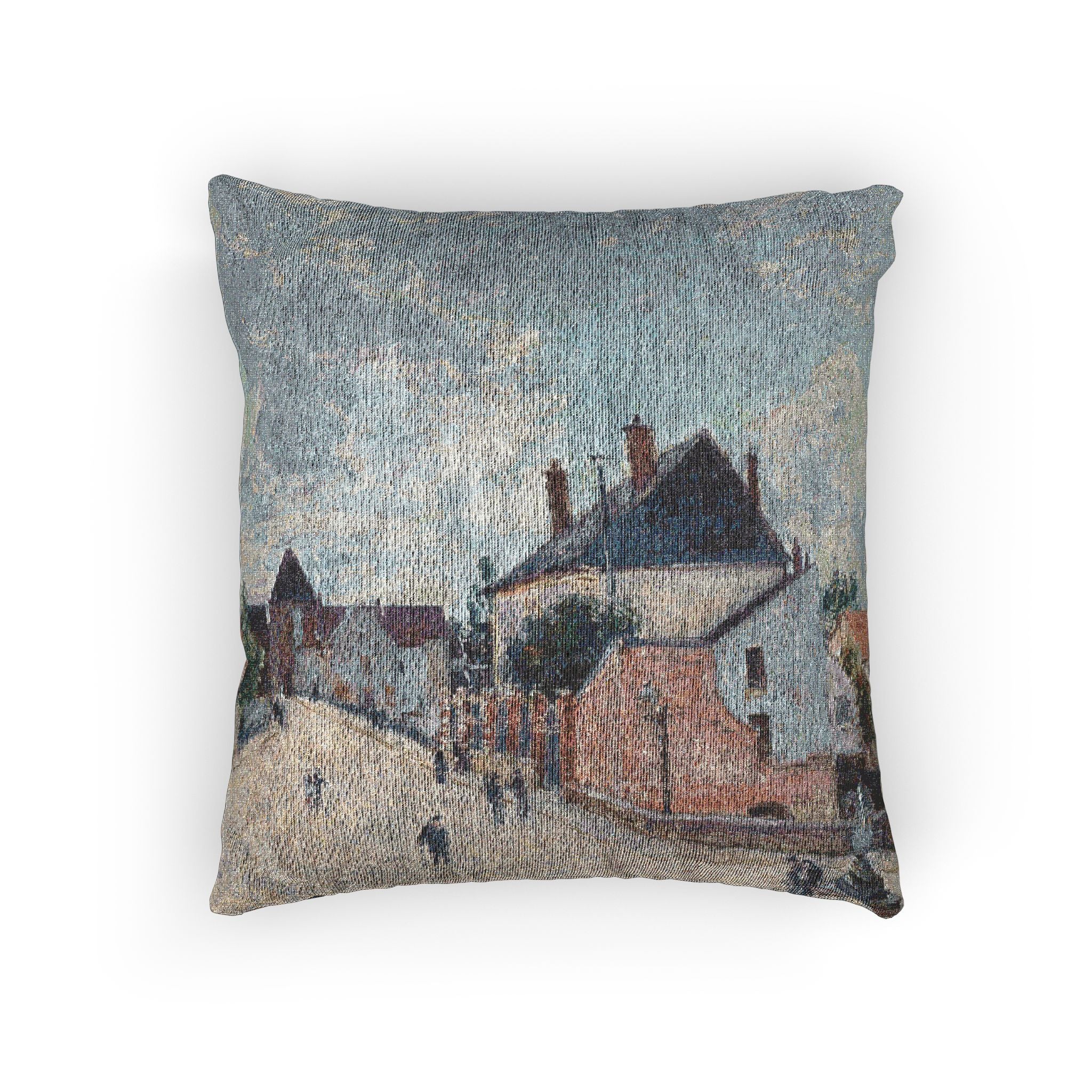 Alfred Sisley - Street in Moret | Woven Pillow