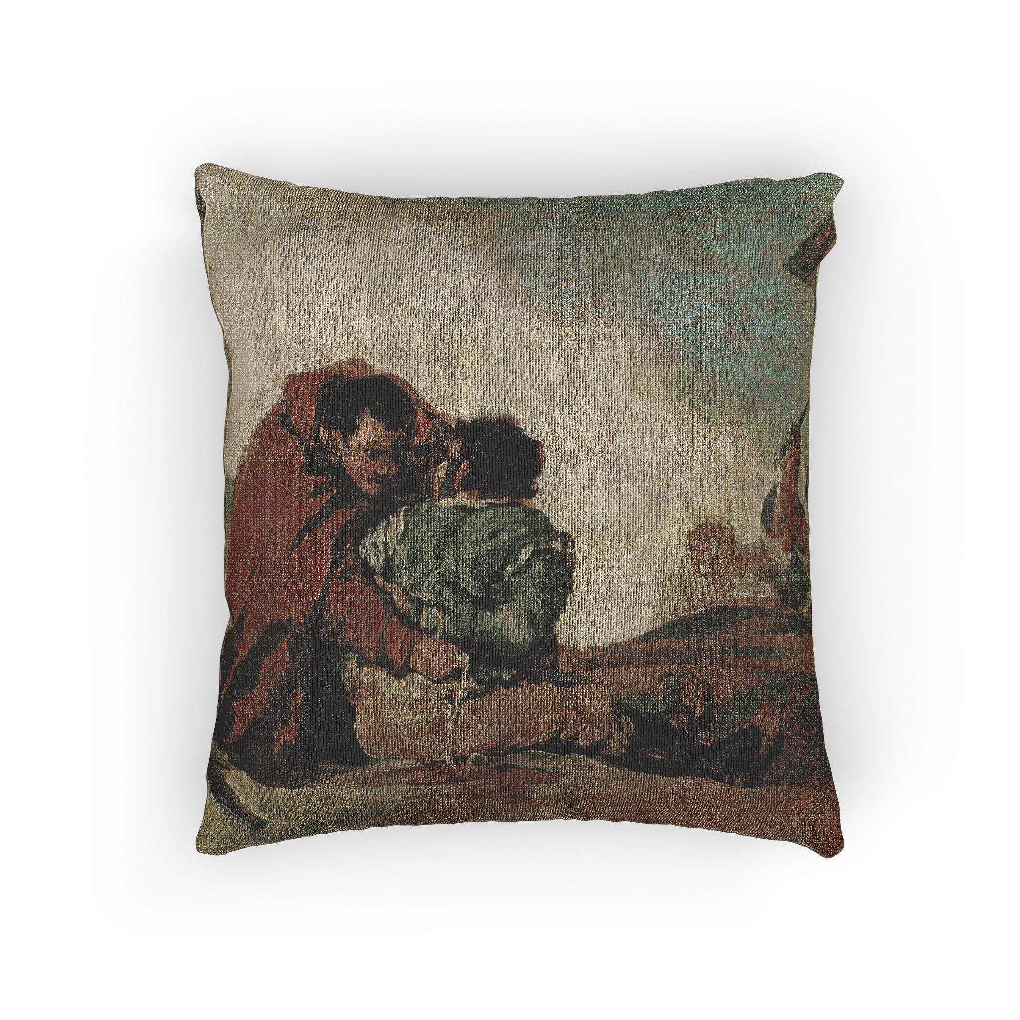 Francisco José de Goya y Lucientes - Friar Pedro Binds El Maragato with a Rope | Woven Pillow