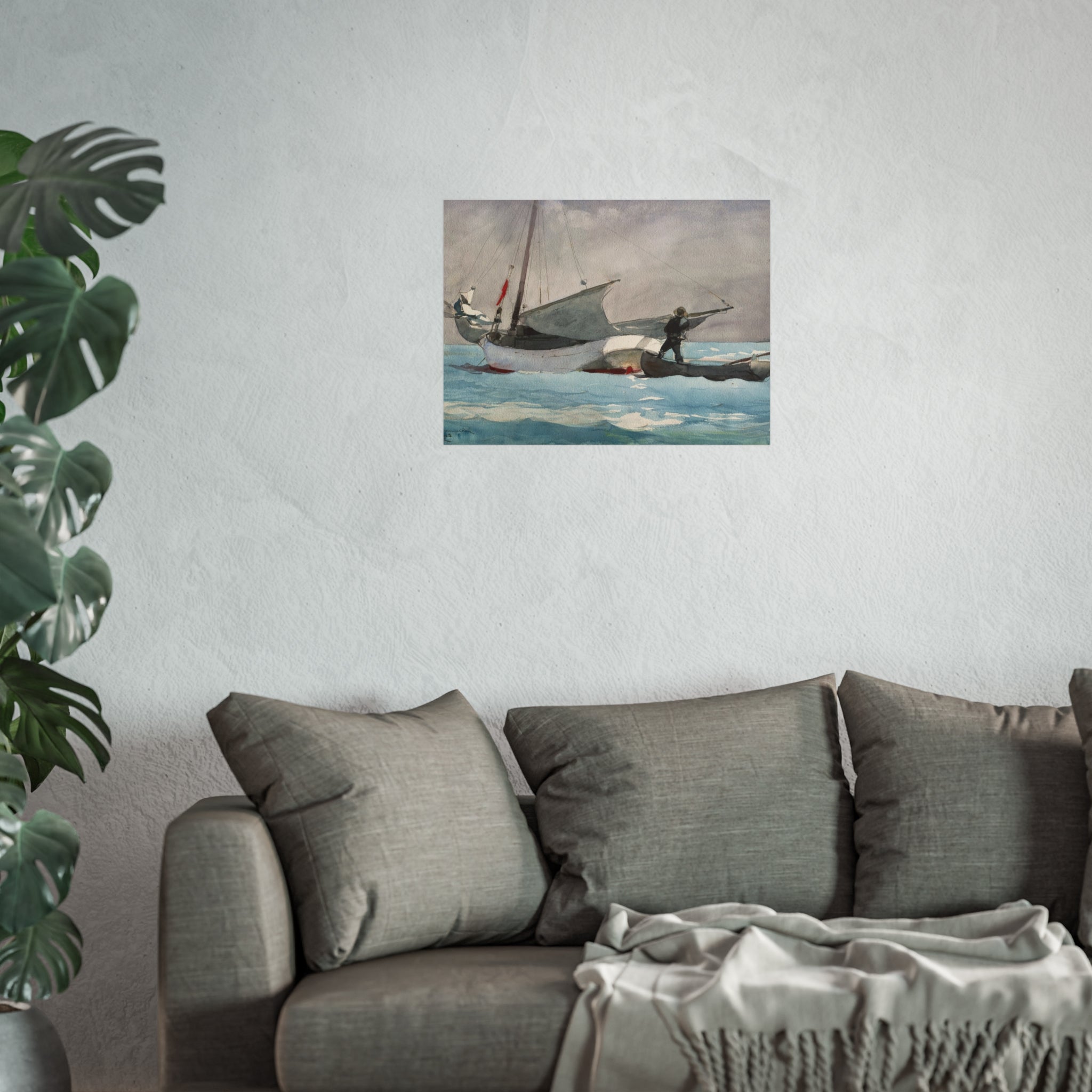 Winslow Homer - Stowing Sail | Fine Art Poster