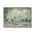 Alfred Sisley - Landscape along the Seine with the Institut de France and the Pont des Arts | Woven Tapestry Blanket