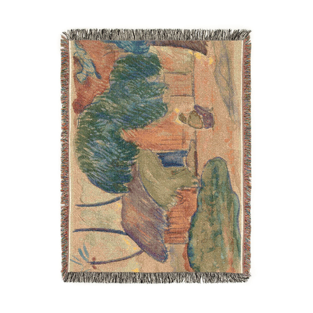Paul Gauguin - Tahitian Hut | Woven Tapestry Blanket