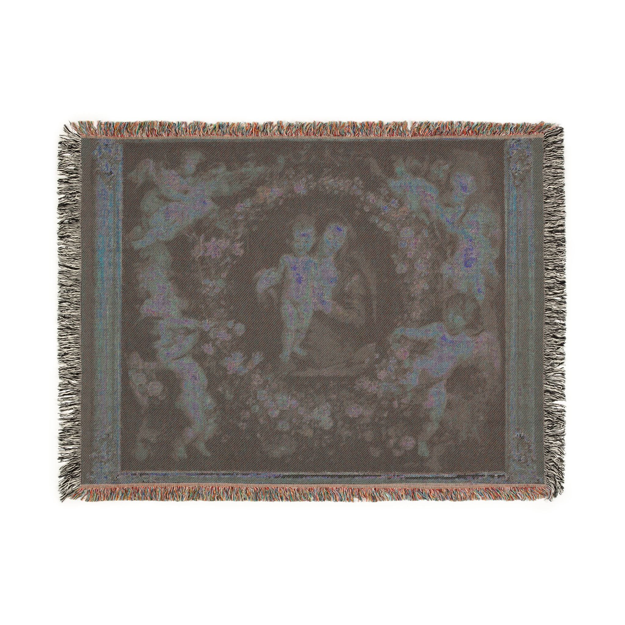 Madonna in a Garland of Flowers - Peter Paul Rubens | Woven Tapestry Blanket