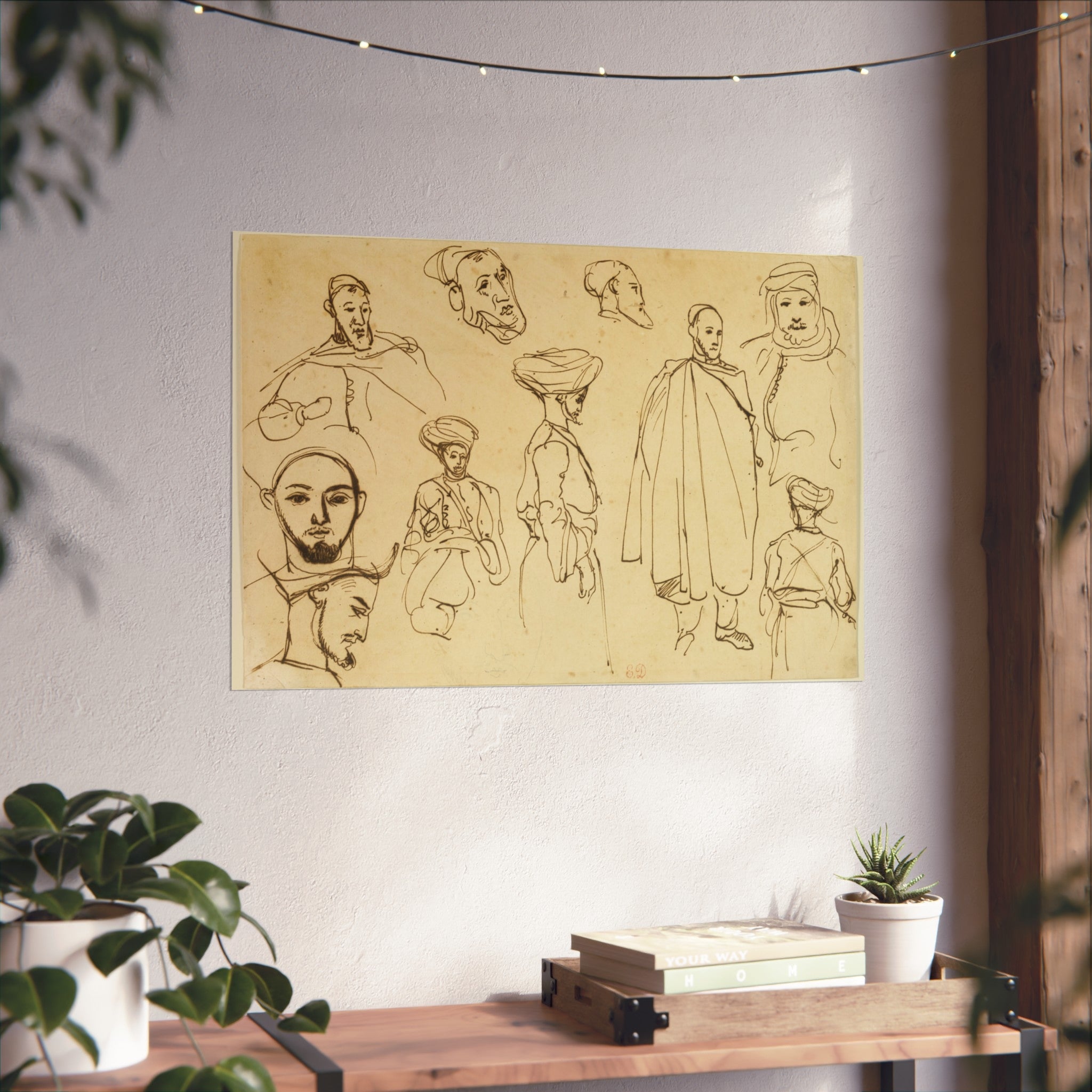Eugène Delacroix - Sketches of Algerian Men | Fine Art Poster