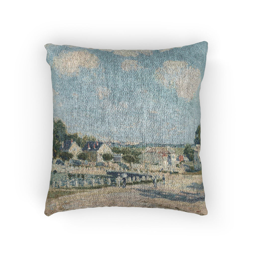 Alfred Sisley - Watering Place at Marly | Woven Pillow