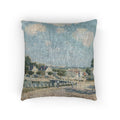 Alfred Sisley - Watering Place at Marly | Woven Pillow