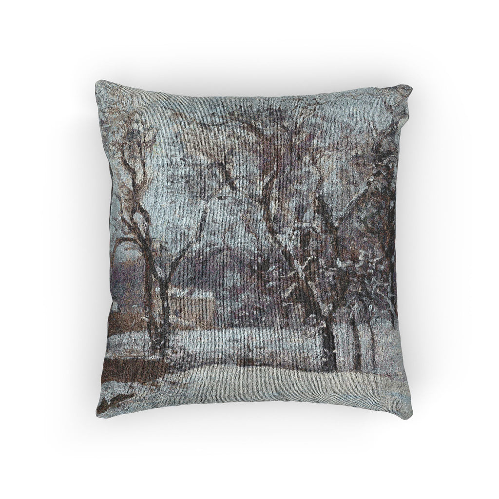 Camille Pissarro - Snow at Louveciennes | Woven Pillow