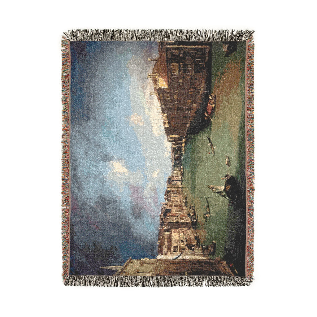 Ca' Rezzonico - Canal Grande da Palazzo Balbi a Rialto C.1722 - Canaletto | Woven Tapestry Blanket