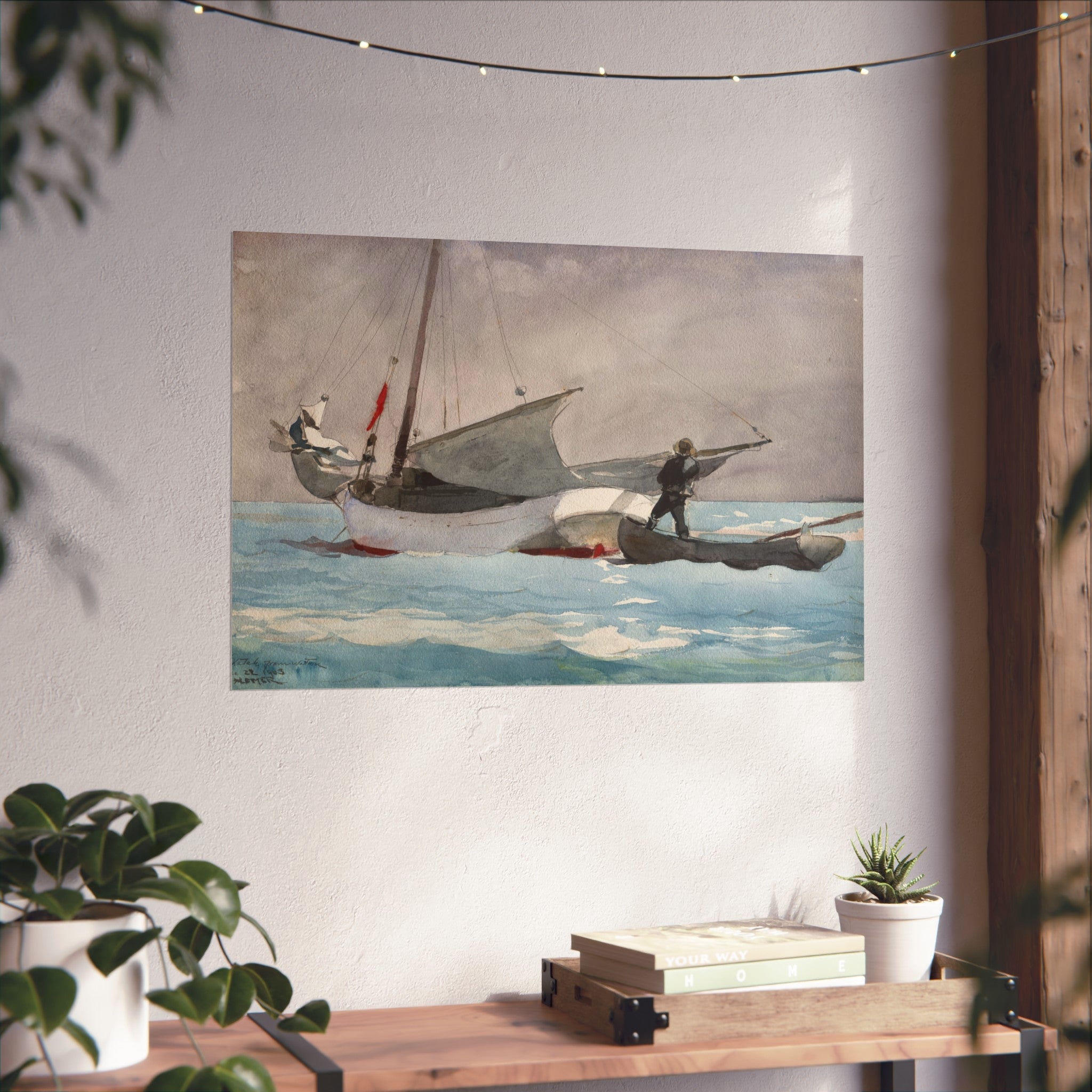 Winslow Homer - Stowing Sail | Fine Art Poster