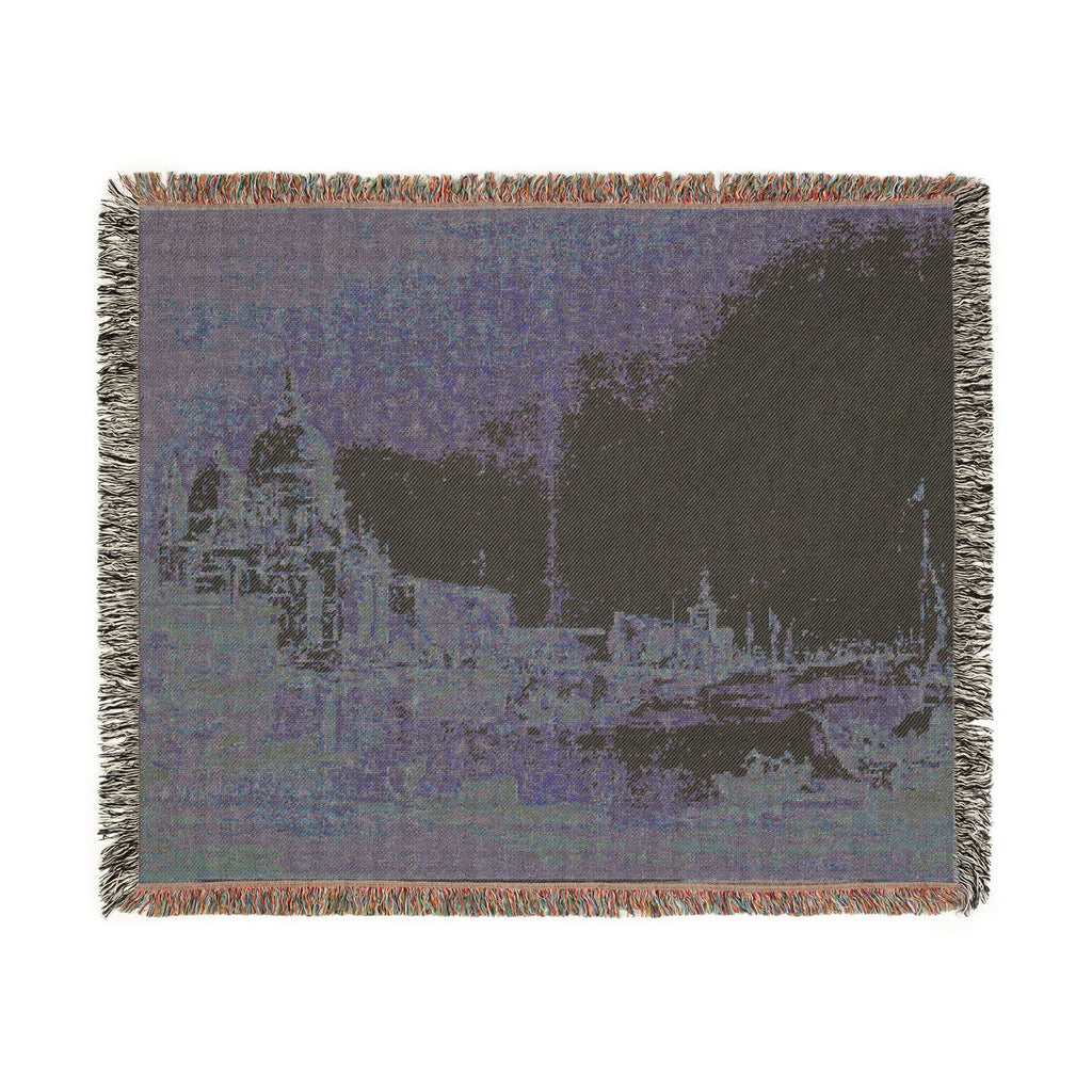 Imitator of Francesco Guardi - Bacino di San Marco with the Dogana del Mare and Santa Maria della Salute | Woven Tapestry Blanket
