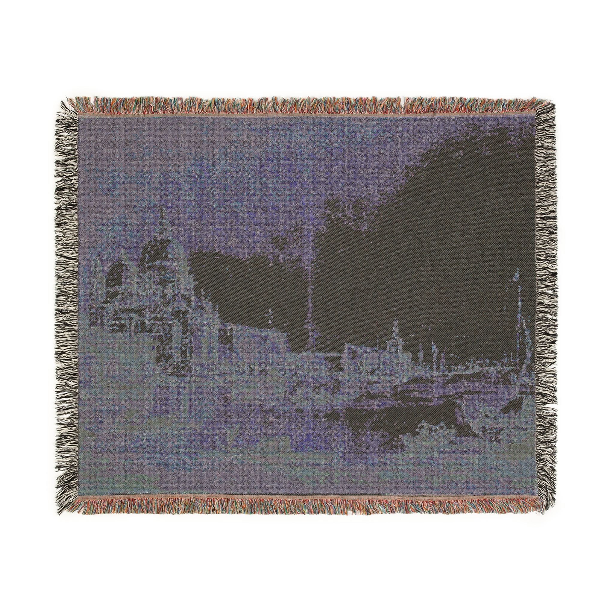 Imitator of Francesco Guardi - Bacino di San Marco with the Dogana del Mare and Santa Maria della Salute | Woven Tapestry Blanket
