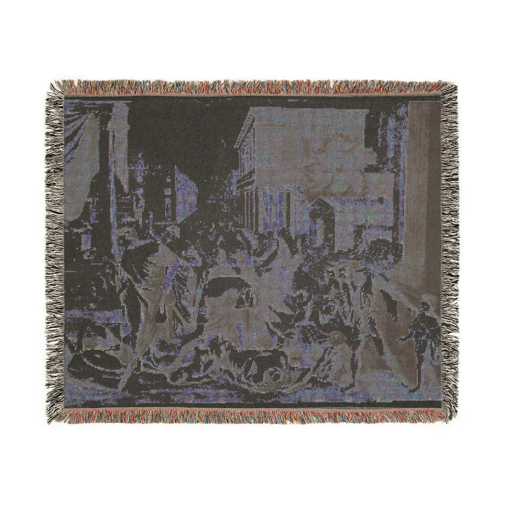 Nicolas Poussin - Plague of Ashdod | Woven Tapestry Blanket