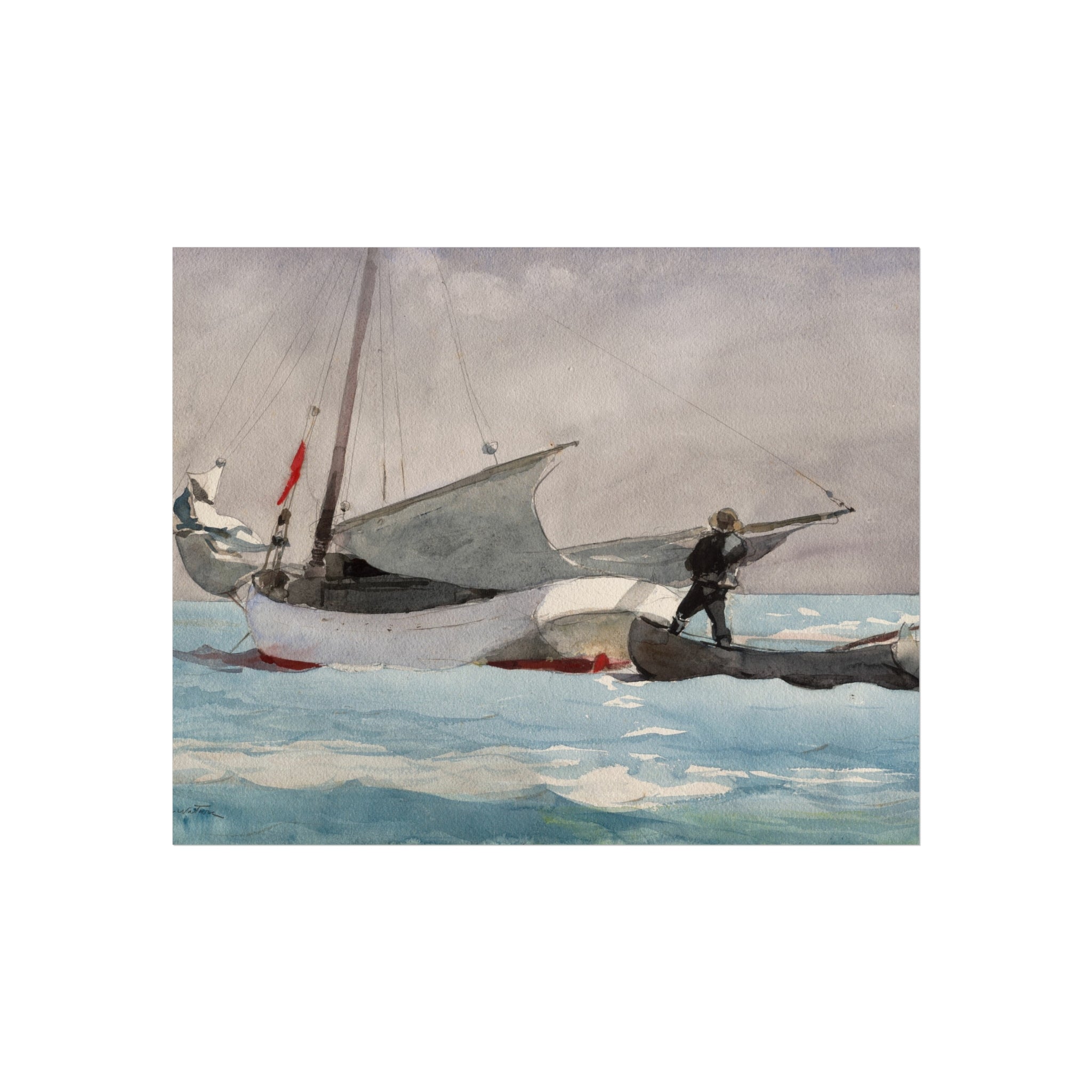 Stowing Sail Winslow Homer Fine Art Poster