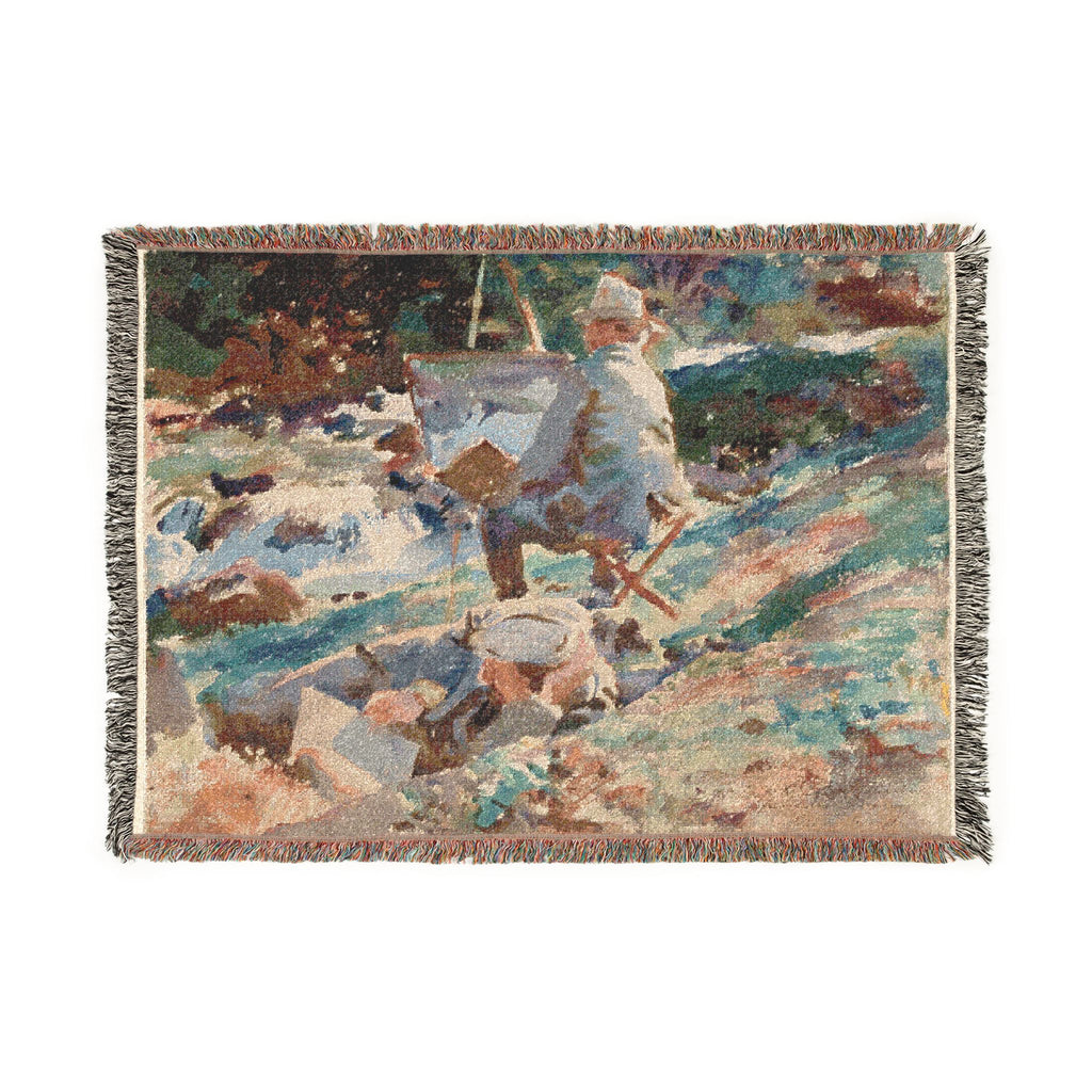 John Singer Sargent - An Artist at His Easel | Woven Tapestry Blanket