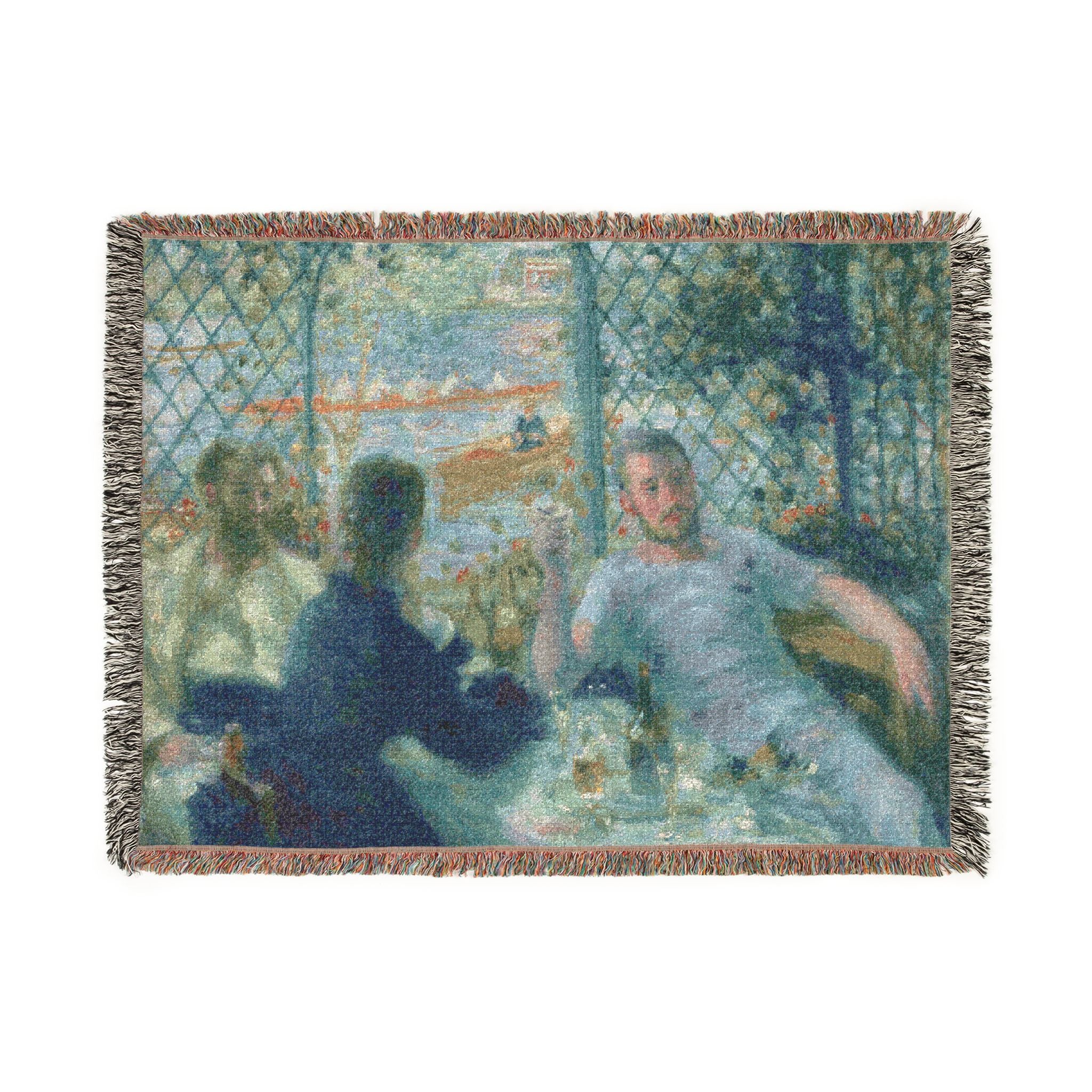 Pierre-Auguste Renoir - Lunch at the Restaurant Fournaise (The Rowers' Lunch) | Woven Tapestry Blanket