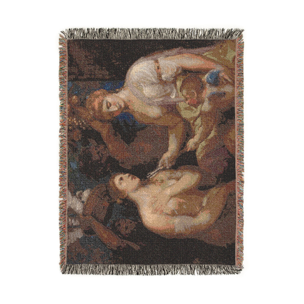 Imitator of Titian - Allegory of Venus and Cupid | Woven Tapestry Blanket