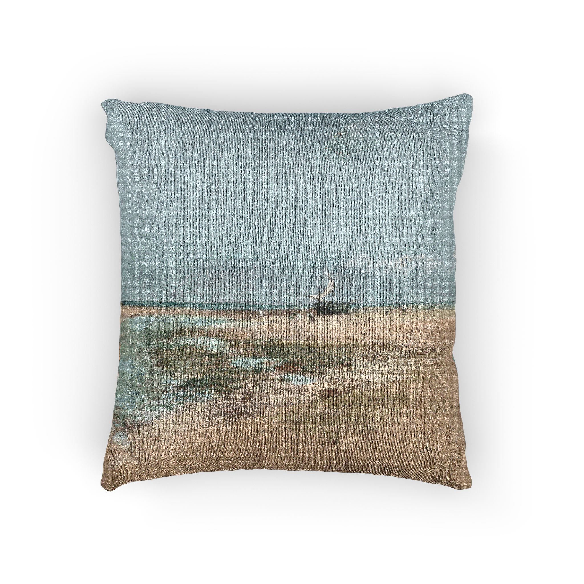 Hilaire Germain Edgar Degas - Beach at Low Tide (Mouth of the River) | Woven Pillow