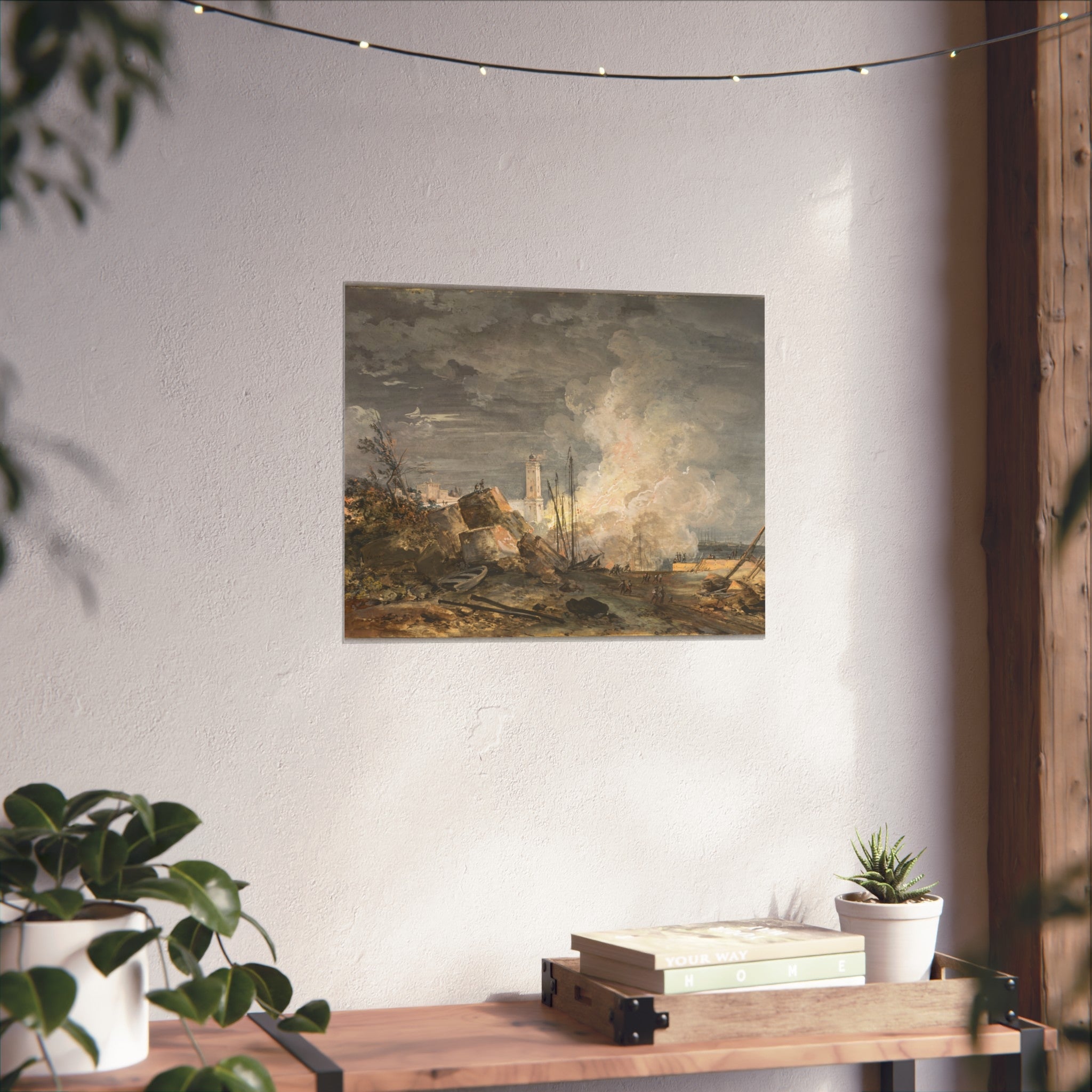 Louis Gabriel Moreau - Fire in the Port | Fine Art Poster