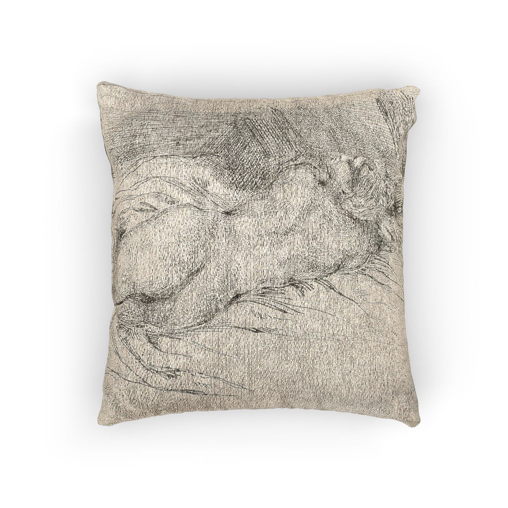 Eugène Delacroix - Study of a Woman Seen from the Back | Woven Pillow