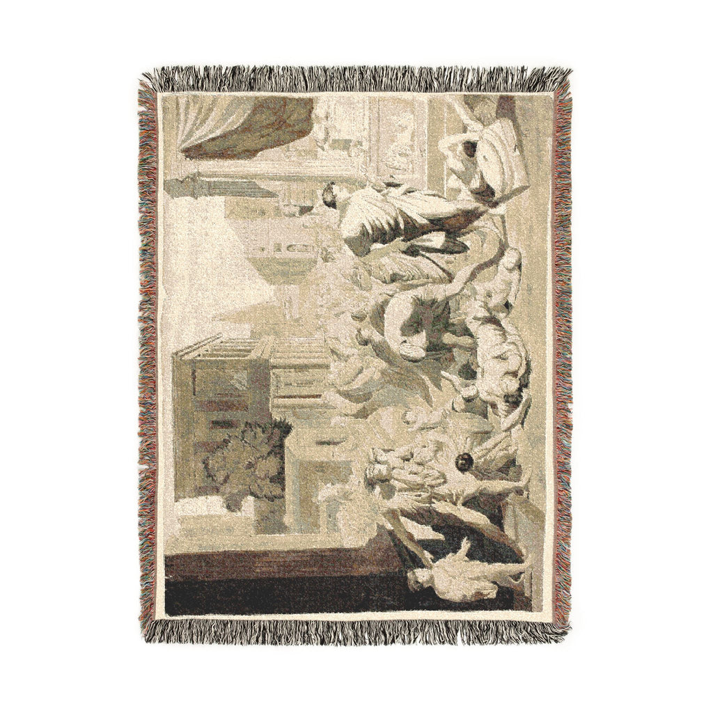 Nicolas Poussin - Plague of Ashdod | Woven Tapestry Blanket
