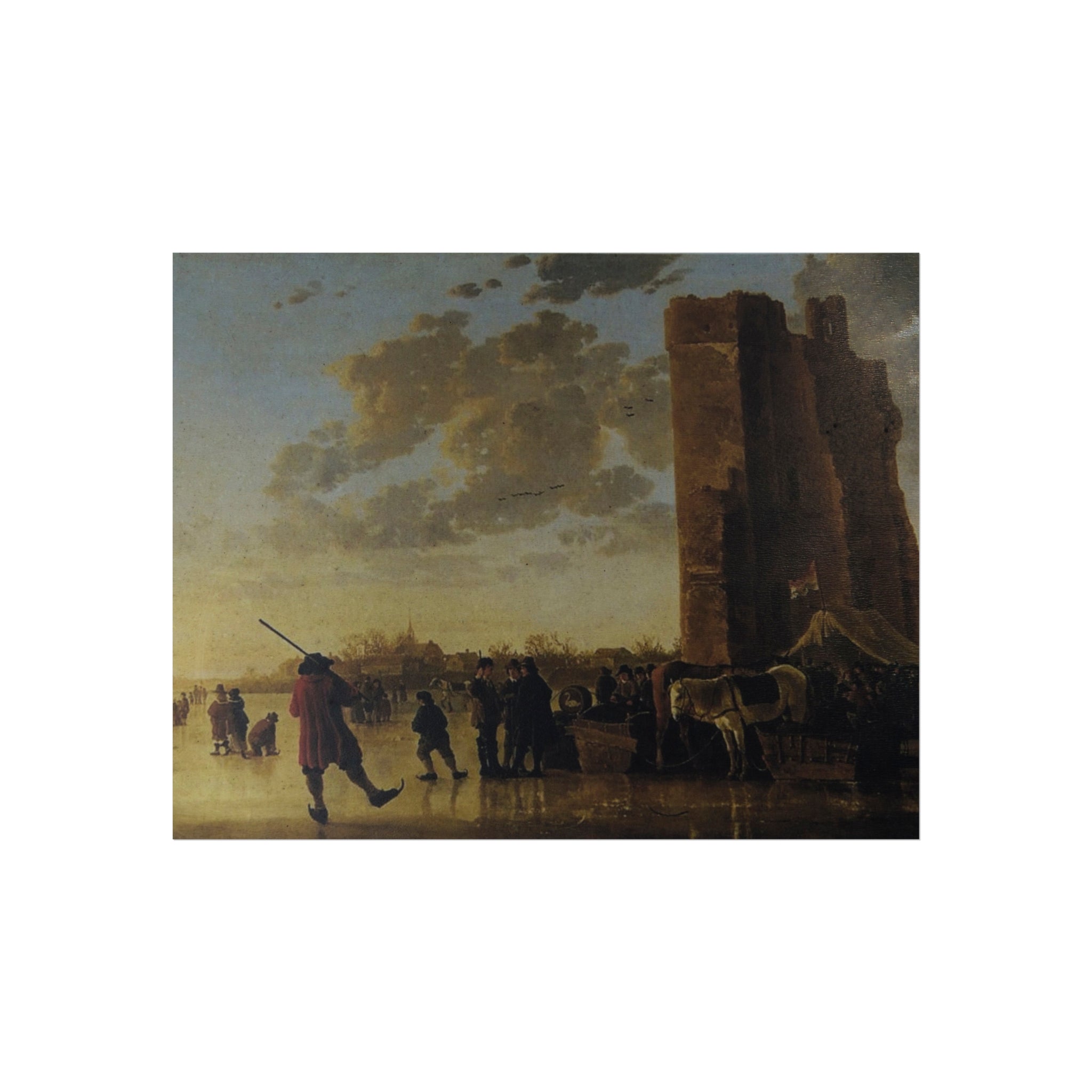 Schilderij, Aelbert Cuyp, met ruïne van Huis te Merwede (12091275046) | Fine Art Poster