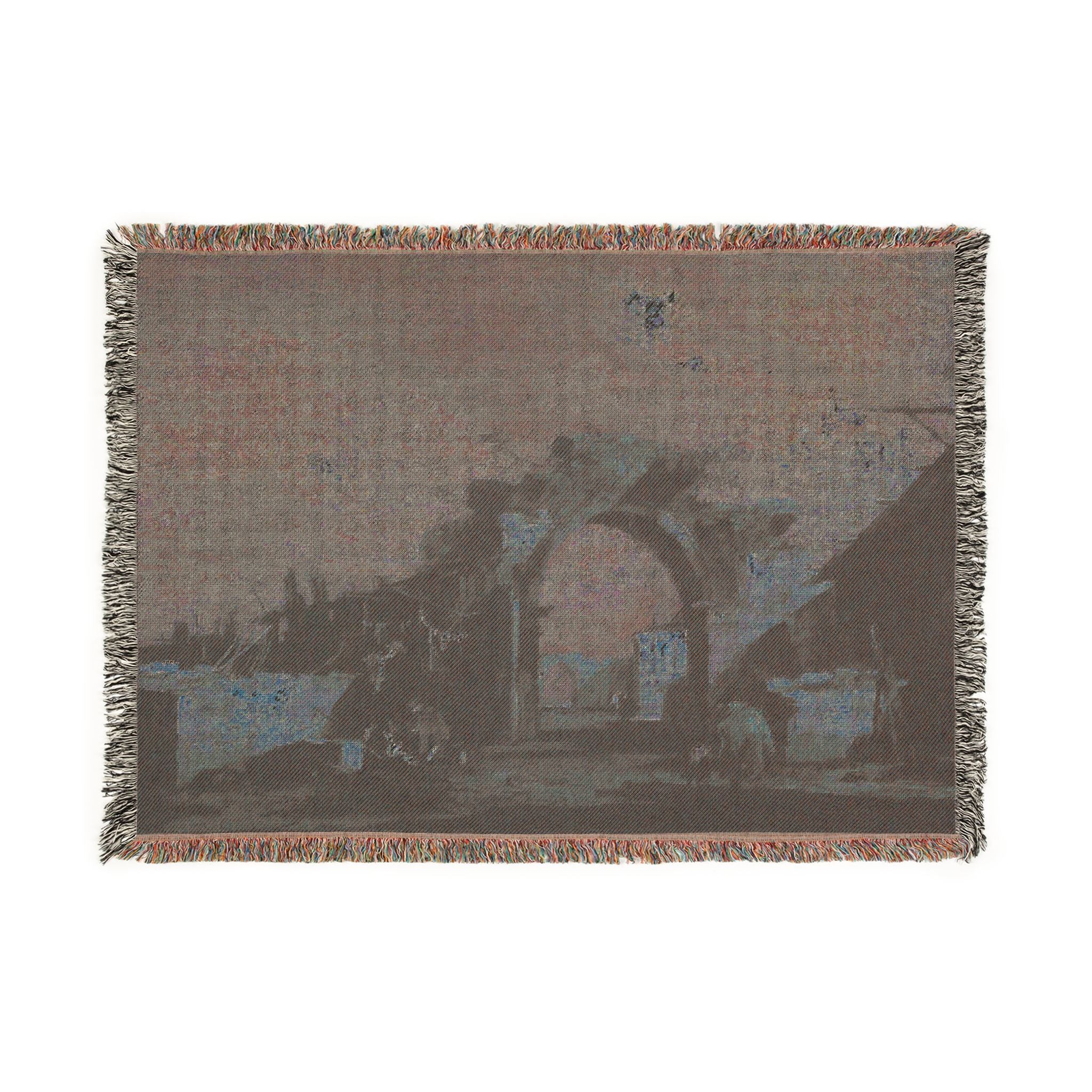 Francesco Guardi - Ruined Archway | Woven Tapestry Blanket