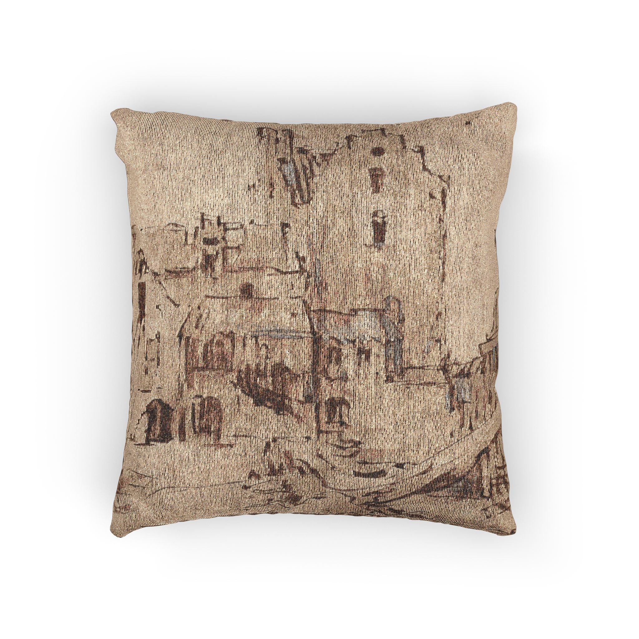 Rembrandt van Rijn - Kostverloren Castle in Decay | Woven Pillow