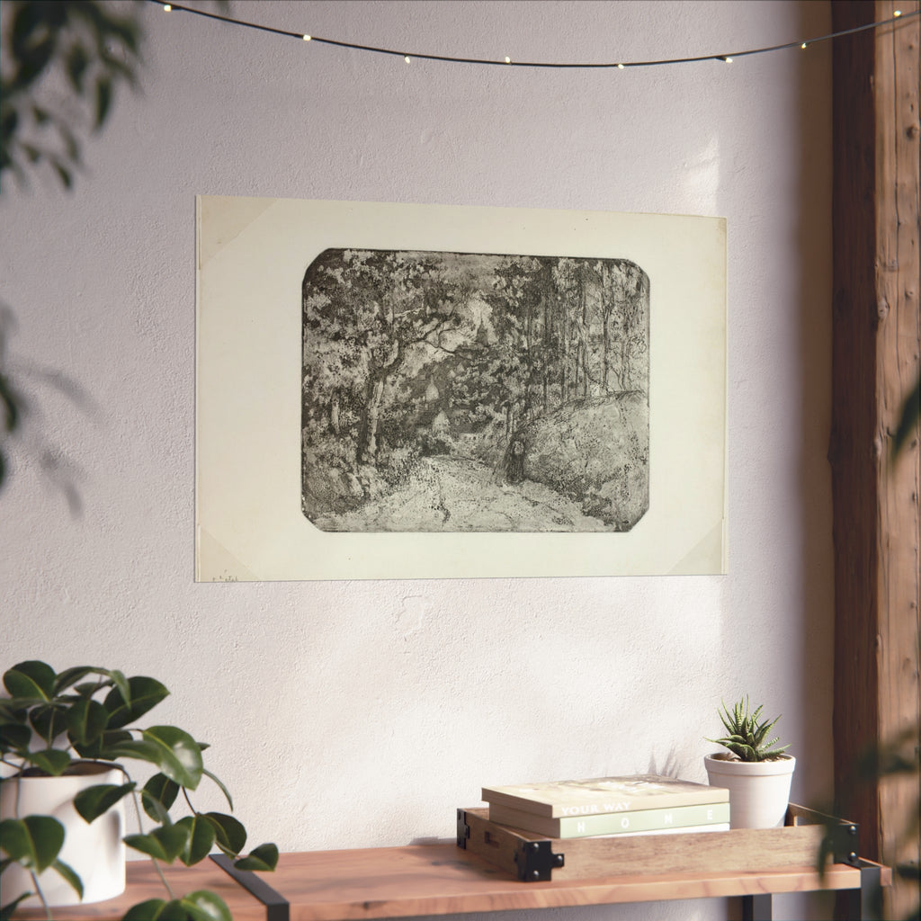 Camille Pissarro - Wooded Lane at Pontoise | Fine Art Poster