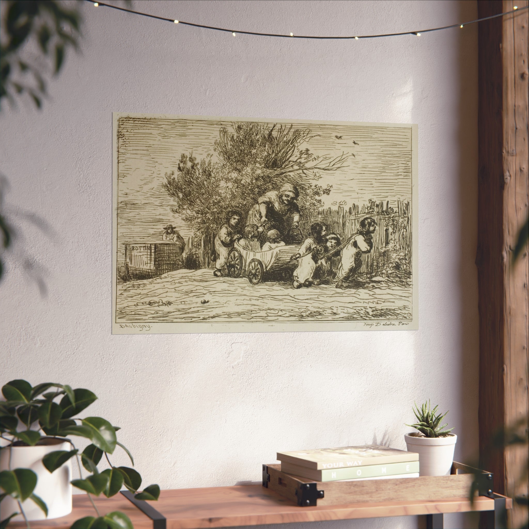 Charles François Daubigny - The Heritage of the Wagon (The Children with the Wagon) | Fine Art Poster