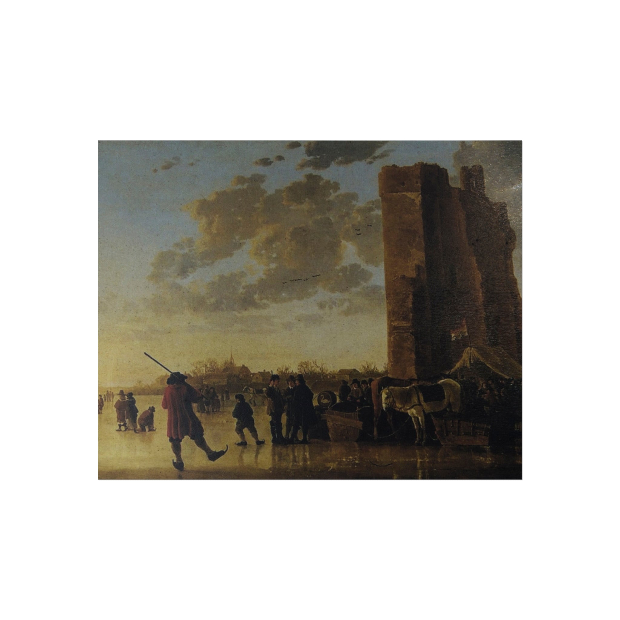 Schilderij, Aelbert Cuyp, met ruïne van Huis te Merwede (12091275046) | Fine Art Poster