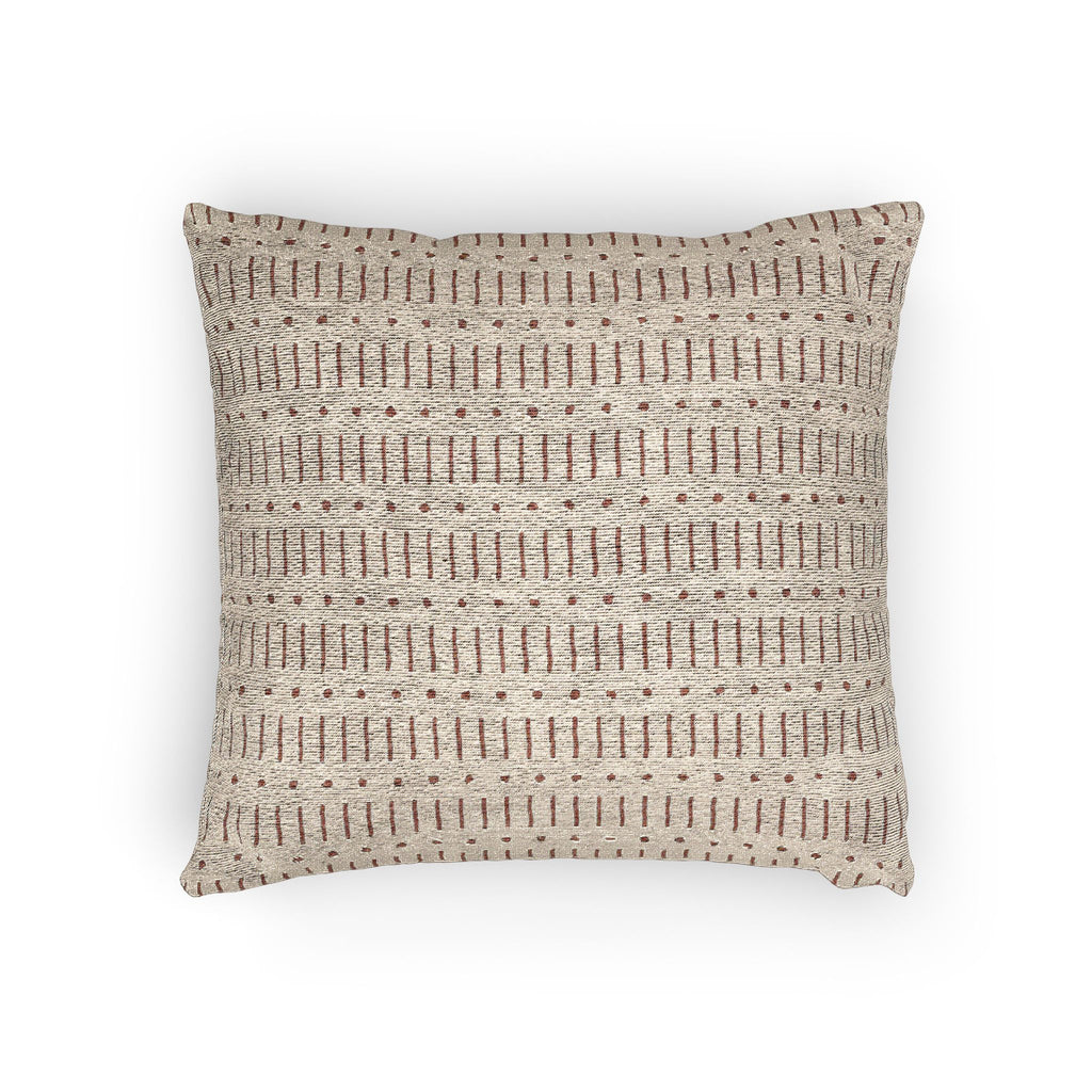 Rust Mark Ladder Woven Pillow