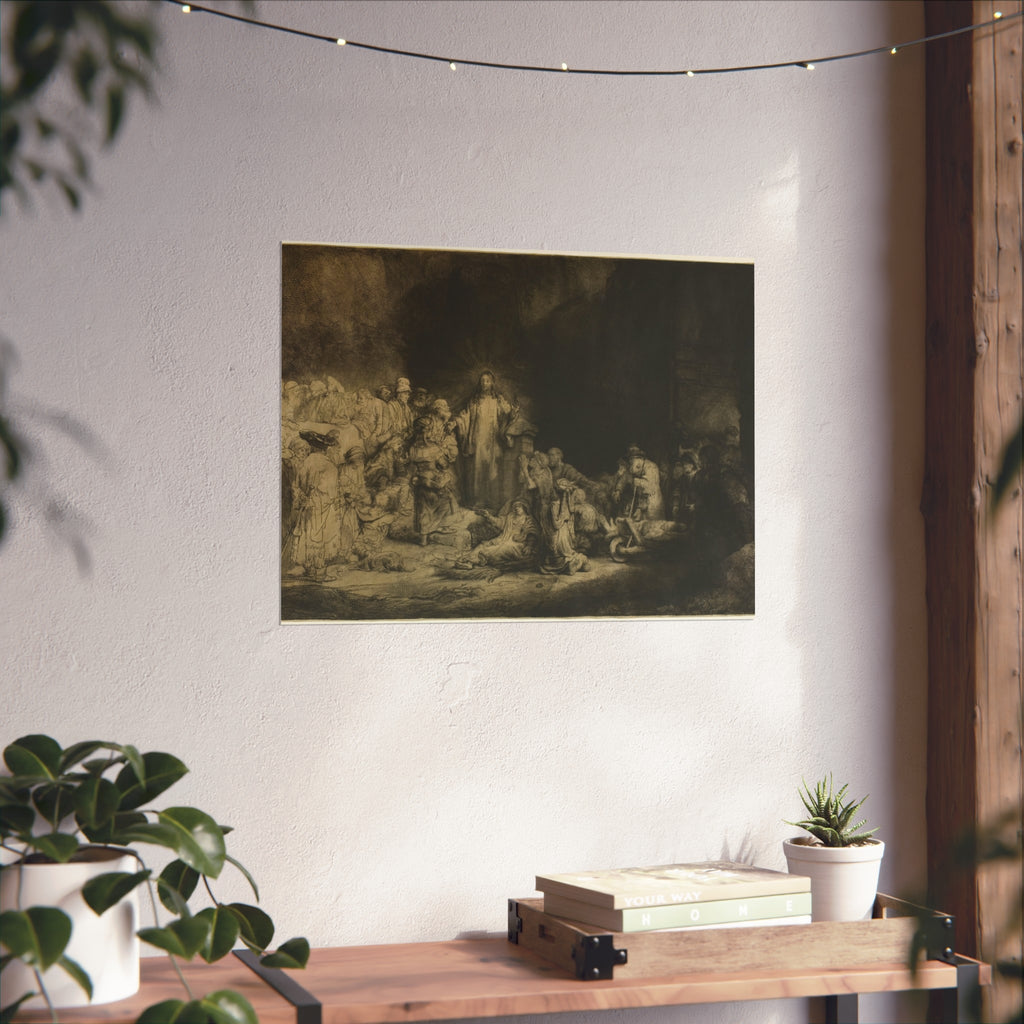 Rembrandt van Rijn - The Hundred Guilder Print | Fine Art Poster