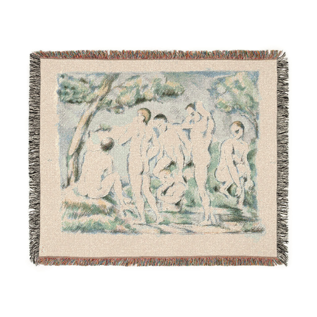 Paul Cezanne - Small Bathers | Woven Tapestry Blanket