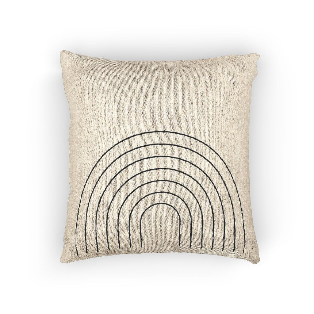 Inkwell Line Arch Woven Pillow