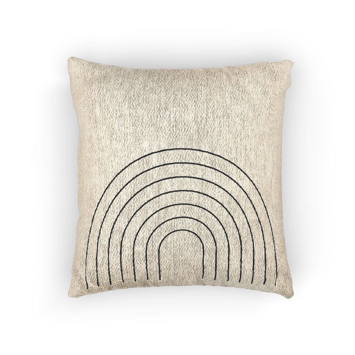 Inkwell Line Arch Woven Pillow