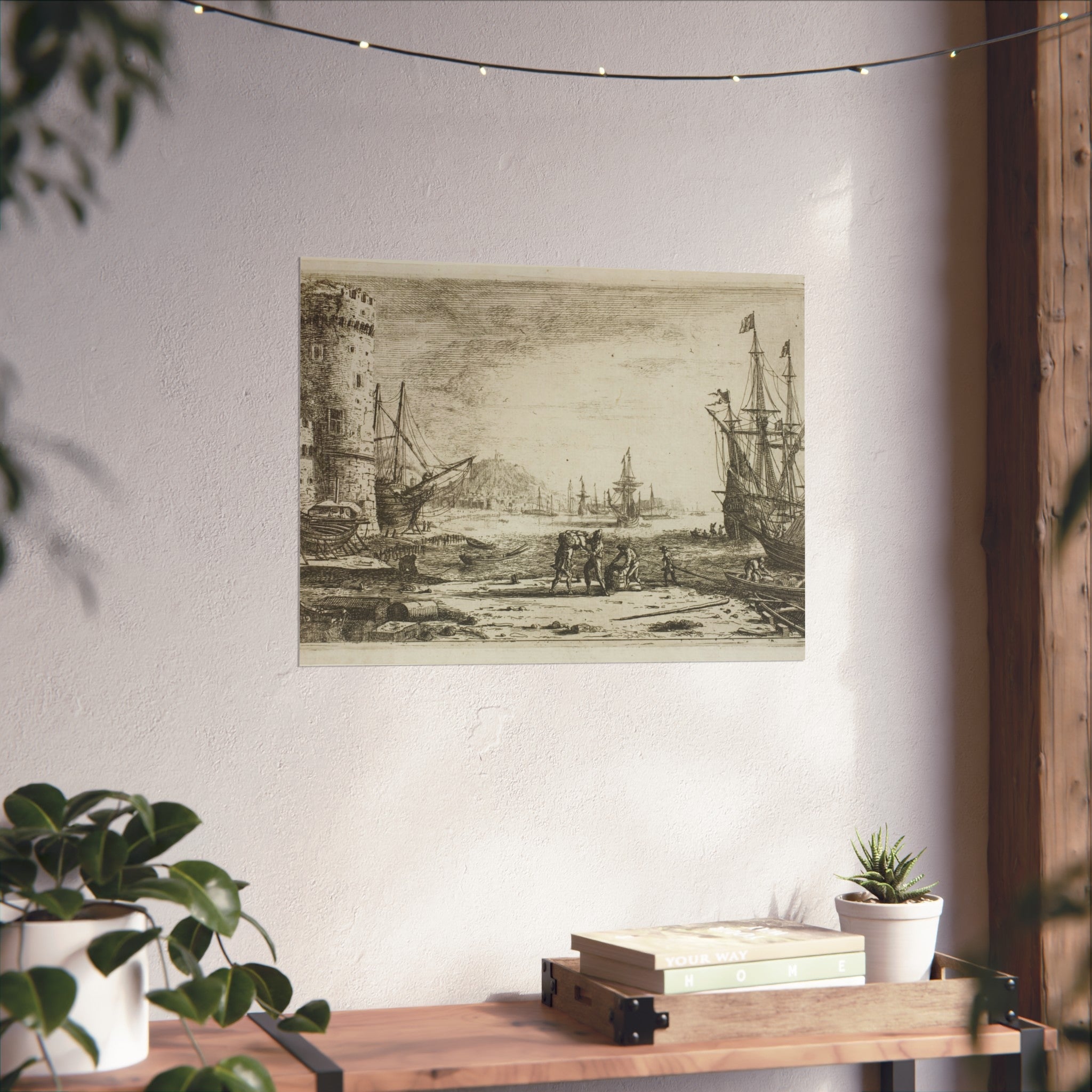 Claude Lorrain - Harbor with a Large Tower | Fine Art Poster
