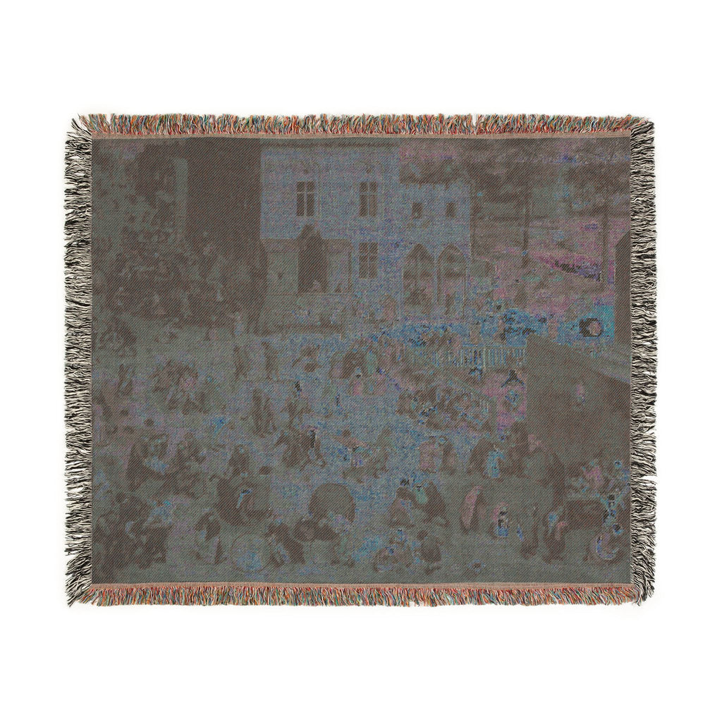 Pieter Bruegel the Elder - Children’s Games - Google Art Project | Woven Tapestry Blanket