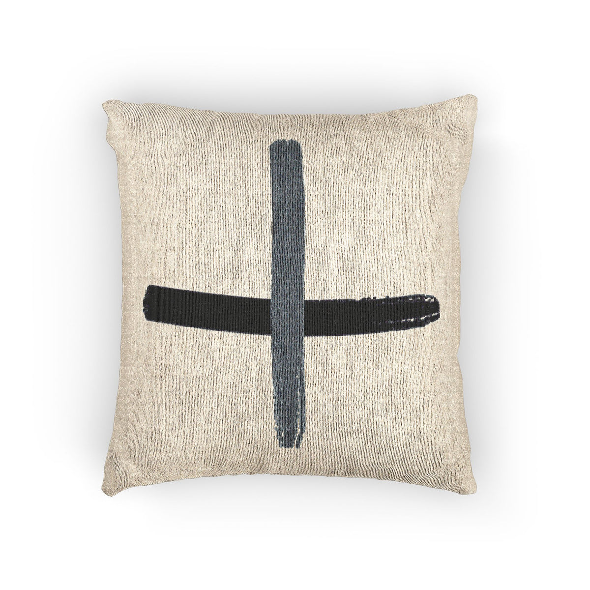 Inkwell Crossed Strokes Woven Pillow