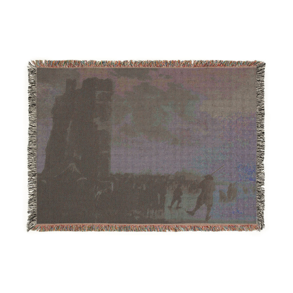 Schilderij, Aelbert Cuyp, met ruïne van Huis te Merwede (12091275046) | Woven Tapestry Blanket