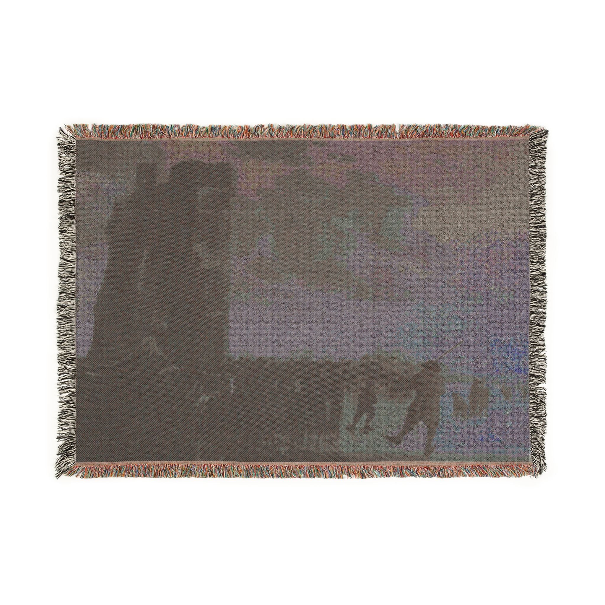 Schilderij, Aelbert Cuyp, met ruïne van Huis te Merwede (12091275046) | Woven Tapestry Blanket