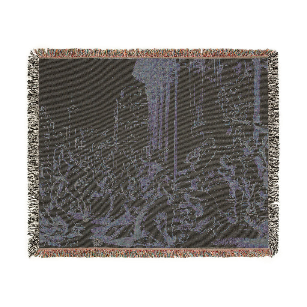 School of Nicolas Poussin - Massacre of the Innocents (recto); Figure Sketches (verso) | Woven Tapestry Blanket