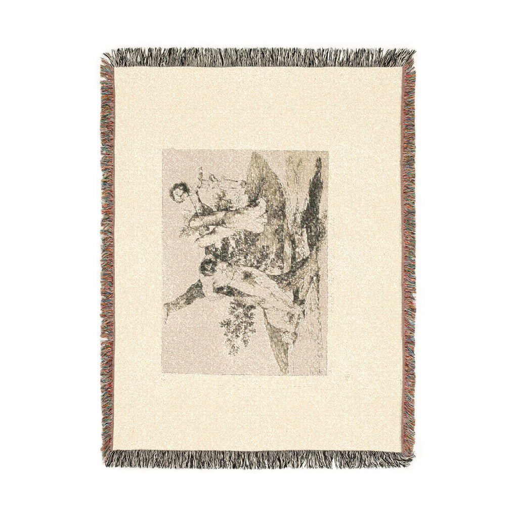 Francisco José de Goya y Lucientes - A Heroic Feat! With Dead Men!, plate 39 from The Disasters of War | Woven Tapestry Blanket